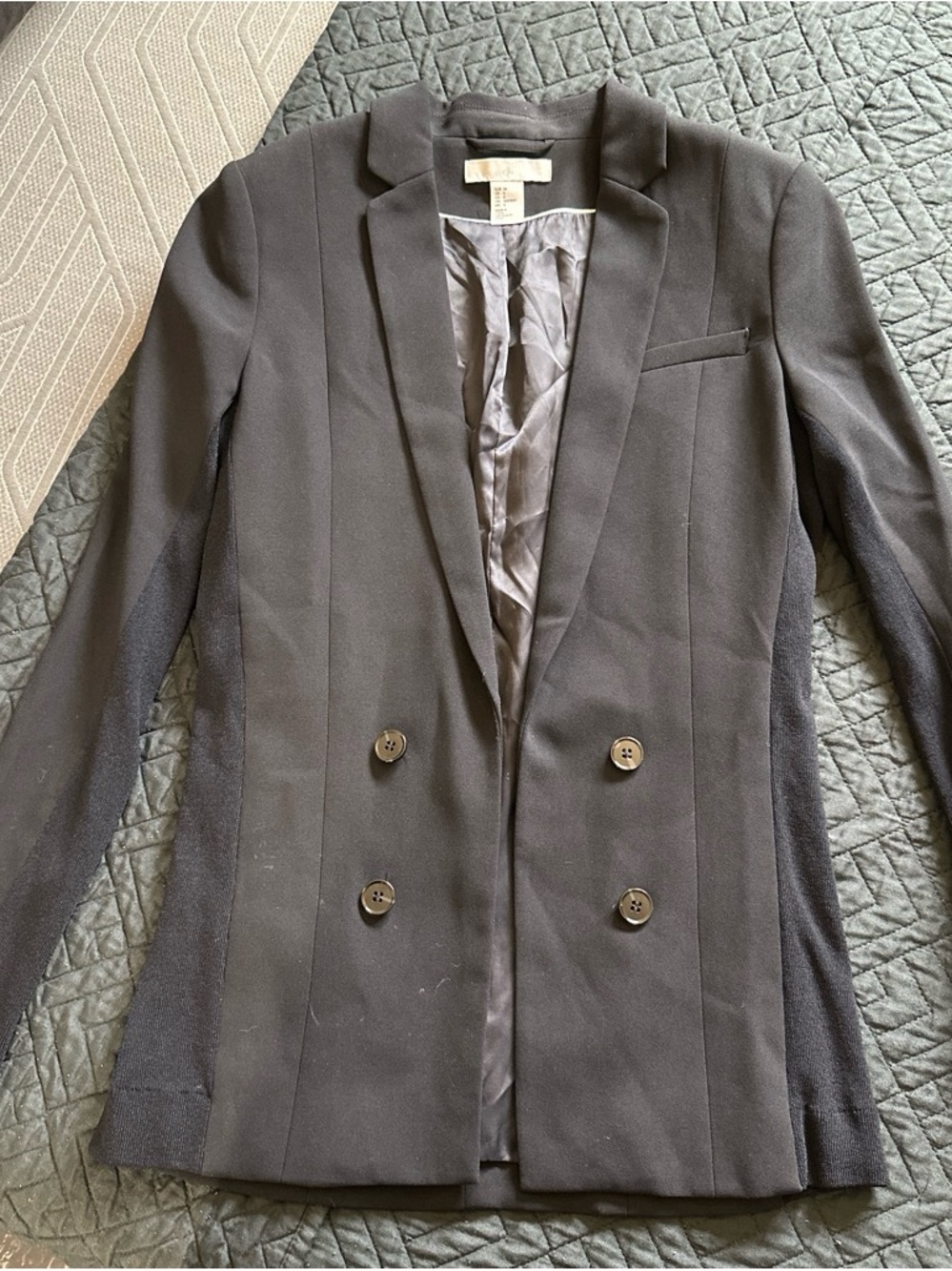H&M Black Double-Breasted Blazer